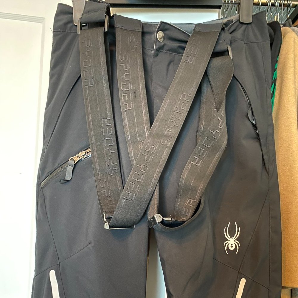 Spyder Suspender Ski Pant, Black, Boys Size 12